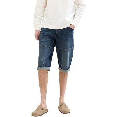 1040180 TOM TAILOR Męskie szorty Morris Fit Overknee, 10127 – Tinted Blue Denim, 31 1040180 TOM TAILOR Męskie szorty Morris Fit Overknee, 10127 – Tinted Blue Denim, 31