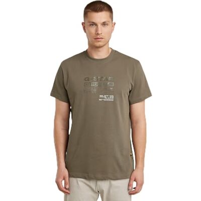 D26044 G-STAR T-shirt męski Originals R T, Brązowy (Turf -c336-273), L D26044 G-STAR T-shirt męski Originals R T, Brązowy (Turf -c336-273), L