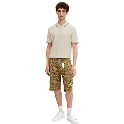 1029930 TOM TAILOR Denim Męskie Szorty bermudy cargo , 29206 Tonal Olive Floral Camou Print, S 1029930 TOM TAILOR Denim Męskie Szorty bermudy cargo , 29206 Tonal Olive Floral Camou Print, S