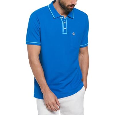 OPKS0680-483 Original Penguin Męska koszulka polo, bawełna organiczna, Earl Polo Top z krótkim rękawem, kontrastowe wykończenie, Skydiver, S, Skydiver, S OPKS0680-483 Original Penguin Męska koszulka polo, bawełna organiczna, Earl Polo Top z krótkim rękawem, kontrastowe wykończenie, Skydiver, S, Skydiver, S