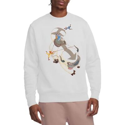 NICK568-UKAS-65 Avatar The Last Airbender Bluza Hang On Appa Crew, biała, M, biały, M NICK568-UKAS-65 Avatar The Last Airbender Bluza Hang On Appa Crew, biała, M, biały, M