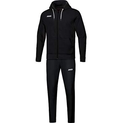 M9665 JAKO Męski dres do biegania Base z kapturem, czarny, 4XL, M9665 JAKO Męski dres do biegania Base z kapturem, czarny, 4XL,