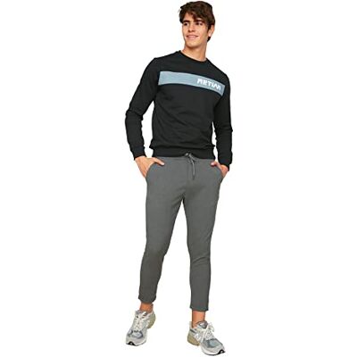 TMNAW21PL0107 Trendyol antracyt męskie beli opon slim fit spodnie męskie szorty, Antracyt, XL TMNAW21PL0107 Trendyol antracyt męskie beli opon slim fit spodnie męskie szorty, Antracyt, XL