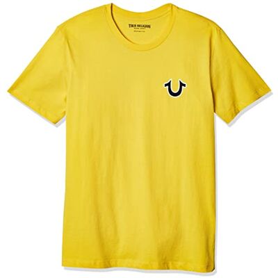 M4O8U24JV7 True Religion T-shirt męski Buddha Crewneck Tee, Mustard Yellow, S M4O8U24JV7 True Religion T-shirt męski Buddha Crewneck Tee, Mustard Yellow, S