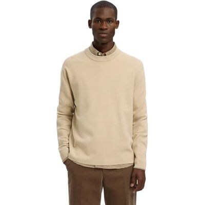 16099570-4873275 SELECTED MEN Slhteller Fn Relaxed Crew Neck Noos, owsianka, M 16099570-4873275 SELECTED MEN Slhteller Fn Relaxed Crew Neck Noos, owsianka, M