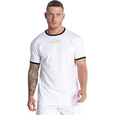 GKM003018 Gianni Kavanagh Męski T-shirt White Restart Tee, biały, XS GKM003018 Gianni Kavanagh Męski T-shirt White Restart Tee, biały, XS