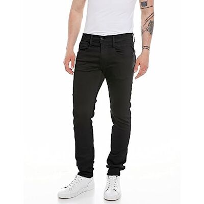 M914Y .000.661 FB1 Replay Męskie dżinsy Anbass Slim-Fit Hyperflex ze stretchem, Black 098, 30W / 32L M914Y .000.661 FB1 Replay Męskie dżinsy Anbass Slim-Fit Hyperflex ze stretchem, Black 098, 30W / 32L
