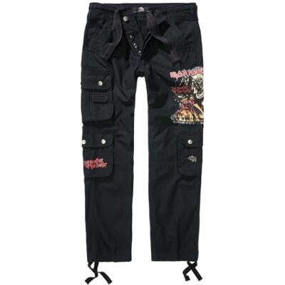 61060-11002-S Brandit Iron Maiden Pure Vintage Slim Pants NOTB, kolor: czarny, rozmiar: S, czarny, S 61060-11002-S Brandit Iron Maiden Pure Vintage Slim Pants NOTB, kolor: czarny, rozmiar: S, czarny, S