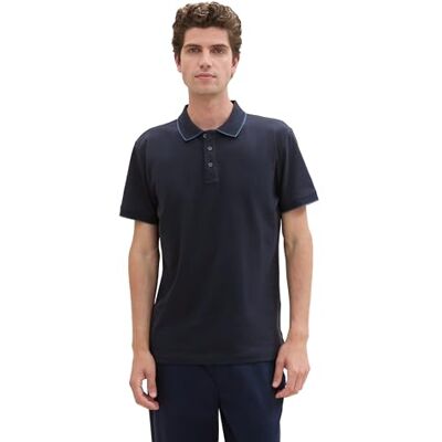 1043365 TOM TAILOR Męska koszulka polo, 10668 Sky Captain Blue, XL 1043365 TOM TAILOR Męska koszulka polo, 10668 Sky Captain Blue, XL