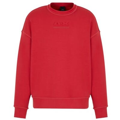 3DZMAAZJUBZ14BJ Armani Exchange Męska bluza modal Cotton Debossed Logo sweter Crewneck, American Beauty, M 3DZMAAZJUBZ14BJ Armani Exchange Męska bluza modal Cotton Debossed Logo sweter Crewneck, American Beauty, M