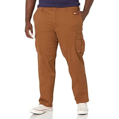 AE190190-Lbrwn-30W x 34L Amazon Essentials Men's Spodnie cargo ze stretchem straight fit (dostępne w wersjach Big i Tall), Jasnobrązowy, 30W / 34L AE190190-Lbrwn-30W x 34L Amazon Essentials Men's Spodnie cargo ze stretchem straight fit (dostępne w wersjach Big i Tall), Jasnobrązowy, 30W / 34L