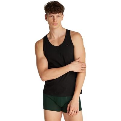 UM0UM03387 Tommy Hilfiger Męskie podkoszulki z okrągłym dekoltem, 3-pak, Czarny (czarny/czarny/czarny), XL UM0UM03387 Tommy Hilfiger Męskie podkoszulki z okrągłym dekoltem, 3-pak, Czarny (czarny/czarny/czarny), XL