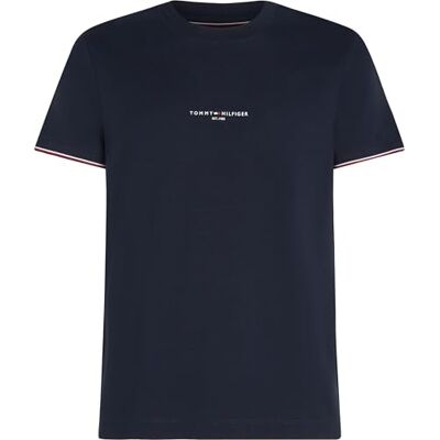 MW0MW32584 Tommy Hilfiger Koszulka męska Tommy Logo Tipped Tee S/S, Pustynne niebo, L MW0MW32584 Tommy Hilfiger Koszulka męska Tommy Logo Tipped Tee S/S, Pustynne niebo, L