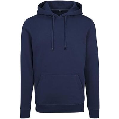 BY011 Build Your Brand Męska bluza z kapturem Heavy Hoody, Niebieski (Jasny Granatowy 01496), XS BY011 Build Your Brand Męska bluza z kapturem Heavy Hoody, Niebieski (Jasny Granatowy 01496), XS