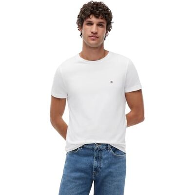 MW0MW27539 Tommy Hilfiger Core Stretch Slim C-Neck Tee Koszulka Mężczyźni ,Biały ,XXL MW0MW27539 Tommy Hilfiger Core Stretch Slim C-Neck Tee Koszulka Mężczyźni ,Biały ,XXL