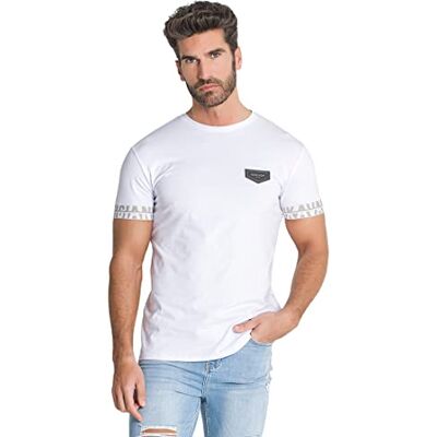 GKM005461 Gianni Kavanagh White Anarchy Elastic T-shirt męski, Biały, XL GKM005461 Gianni Kavanagh White Anarchy Elastic T-shirt męski, Biały, XL