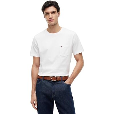 MW0MW37283YBRXXL Tommy Hilfiger Męska koszulka Essential Solid Pocket MW0MW37283, S/S, biała, XXL, Biały (biały), XXL MW0MW37283YBRXXL Tommy Hilfiger Męska koszulka Essential Solid Pocket MW0MW37283, S/S, biała, XXL, Biały (biały), XXL