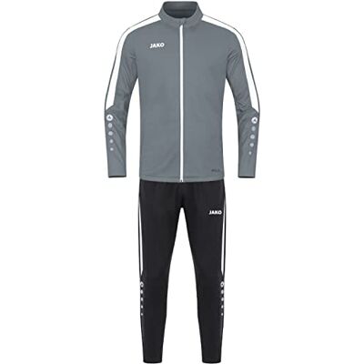 M9123 JAKO Męski dres treningowy poliester Power, szary kamienny szary, S M9123 JAKO Męski dres treningowy poliester Power, szary kamienny szary, S