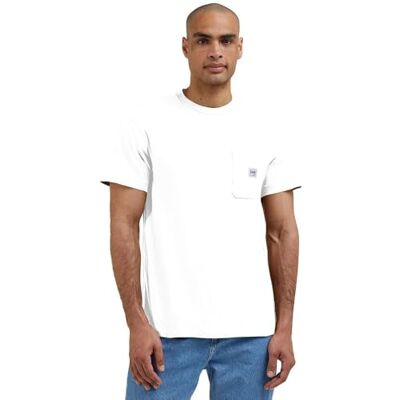 112342988 Lee Ww Pocket Tee T-shirt męski, écru, XXS 112342988 Lee Ww Pocket Tee T-shirt męski, écru, XXS