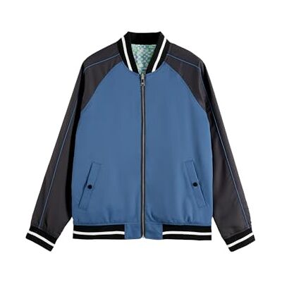 179961 Scotch & Soda Męska dwustronna kurtka bomber, Luna Ditsy Green AOP, XL 179961 Scotch & Soda Męska dwustronna kurtka bomber, Luna Ditsy Green AOP, XL