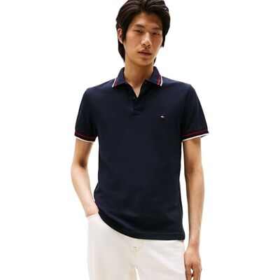 MW0MW40308 Tommy Hilfiger Męska koszulka polo S/S Polo, niebieska, XL, Niebieski (pustynne niebo), XL MW0MW40308 Tommy Hilfiger Męska koszulka polo S/S Polo, niebieska, XL, Niebieski (pustynne niebo), XL