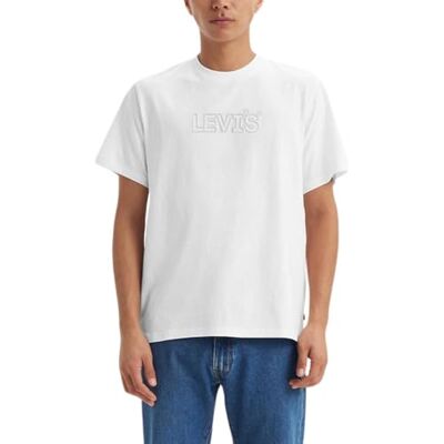 16143 Levi's Koszulka męska SS Relaxed Fit Tee, Corded Headline White+, M 16143 Levi's Koszulka męska SS Relaxed Fit Tee, Corded Headline White+, M
