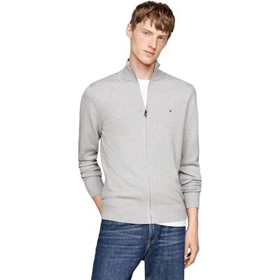 MW0MW28050P01XXXL Tommy Hilfiger Męski sweter PIMA ORG CTN kaszmirowy zamek błyskawiczny Thru MW0MW28050, zamek błyskawiczny, szary, XXXL, Szary (jasnoszary wrzos), 3XL MW0MW28050P01XXXL Tommy Hilfiger Męski sweter PIMA ORG CTN kaszmirowy zamek błyskawiczny Thru MW0MW28050, zamek błyskawiczny, szary, XXXL, Szary (jasnoszary wrzos), 3XL