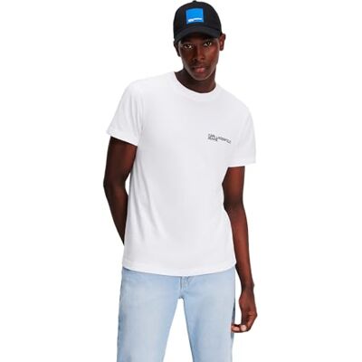 241D1700 Karl Lagerfeld Jeans, Męskie, Slim Short Sleeve Essential Logo Tee, Slim Fit, Biały, XS 241D1700 Karl Lagerfeld Jeans, Męskie, Slim Short Sleeve Essential Logo Tee, Slim Fit, Biały, XS