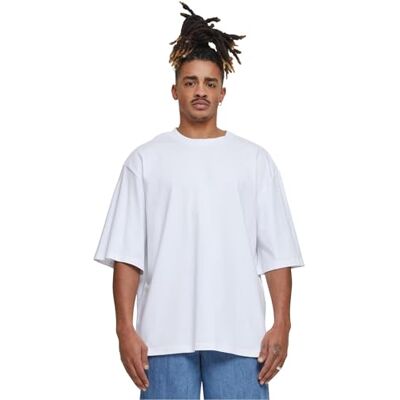BY256 Build Your Brand Męski T-shirt Oversized Sleeve Tee White XL, biały, XL BY256 Build Your Brand Męski T-shirt Oversized Sleeve Tee White XL, biały, XL