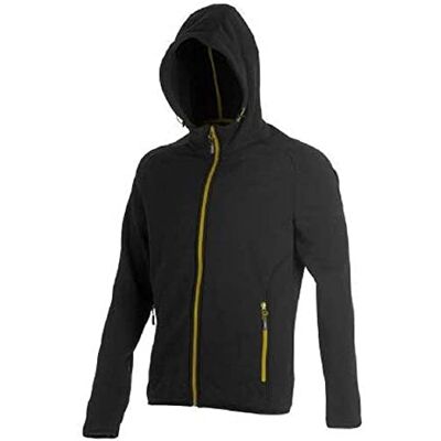 3E11417 CMP Męska kurtka polarowa z kapturem szary antracite-lemon (569D) XL 3E11417 CMP Męska kurtka polarowa z kapturem szary antracite-lemon (569D) XL