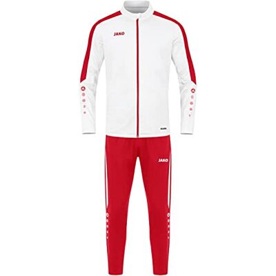 M9123 JAKO Męski dres treningowy poliester Power, biały/czerwony, XL M9123 JAKO Męski dres treningowy poliester Power, biały/czerwony, XL