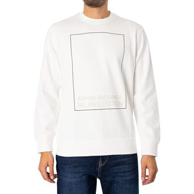 3DZMHHZJGGZ1116 Armani Exchange Men's Milano Edition sweter Crewneck Bluza Off White, XS, Off White, XS 3DZMHHZJGGZ1116 Armani Exchange Men's Milano Edition sweter Crewneck Bluza Off White, XS, Off White, XS