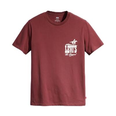 22491-1485 Levi's Mężczyźni Graphic Crewneck Tee T-Shirt, Western Logo Back Red Mahogany, S 22491-1485 Levi's Mężczyźni Graphic Crewneck Tee T-Shirt, Western Logo Back Red Mahogany, S