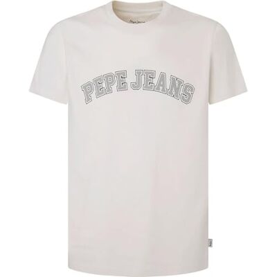 PM509220 Pepe Jeans Koszulka męska Clement, Beżowy (kredowy biały), XXL PM509220 Pepe Jeans Koszulka męska Clement, Beżowy (kredowy biały), XXL