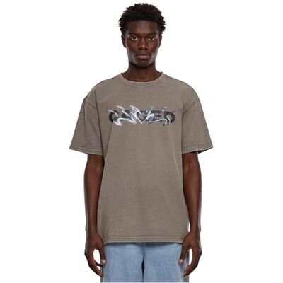 MT3002 Mister Tee Męski T-shirt bez kołnierza, szary, L, asfaltowy, L MT3002 Mister Tee Męski T-shirt bez kołnierza, szary, L, asfaltowy, L
