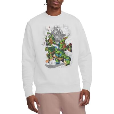 NICK461-UKAS-65 Bluza Tmnt Shredder And Turtles Comic Crew, biała, S, biały, S NICK461-UKAS-65 Bluza Tmnt Shredder And Turtles Comic Crew, biała, S, biały, S