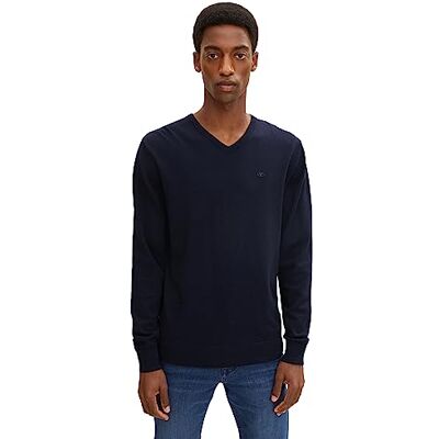 1012820 Tom Tailor Mężczyźni Men Sweter, Granatowy, XXXL 1012820 Tom Tailor Mężczyźni Men Sweter, Granatowy, XXXL