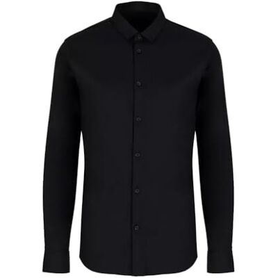 8NZC49ZNYXZ1200 Armani Exchange Męska koszulka z długim rękawem Ultra Stretch Lyocell Button Down. Slim Fit. Black, XXL, czarny, XXL 8NZC49ZNYXZ1200 Armani Exchange Męska koszulka z długim rękawem Ultra Stretch Lyocell Button Down. Slim Fit. Black, XXL, czarny, XXL