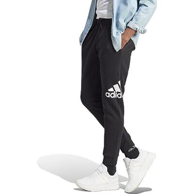 IB4025 adidas Mężczyźni Essentials Fleece Tapered Cuff Big Logo Pants, black, L Short IB4025 adidas Mężczyźni Essentials Fleece Tapered Cuff Big Logo Pants, black, L Short