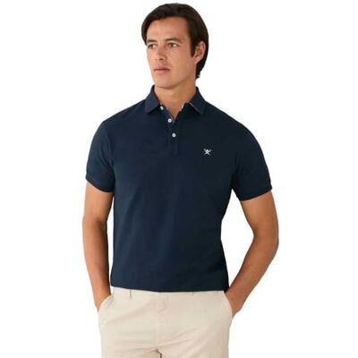 HM563281 Hackett London Męska koszulka polo z palmą, niebieska (granatowa), XS, Niebieski (granatowy), XS HM563281 Hackett London Męska koszulka polo z palmą, niebieska (granatowa), XS, Niebieski (granatowy), XS