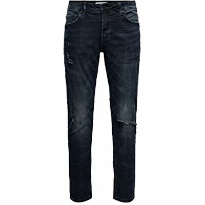 22019812 ONLY&SONS ONSLOOM Life Slim Black PK 9812 dżinsy, niebieski denim, normalny 22019812 ONLY&SONS ONSLOOM Life Slim Black PK 9812 dżinsy, niebieski denim, normalny