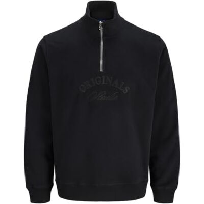 12287065-4951385 JACK & JONES Jorbleecker Branding Sweat High N Bf Pls Plus Size, czarny, 5XL 12287065-4951385 JACK & JONES Jorbleecker Branding Sweat High N Bf Pls Plus Size, czarny, 5XL