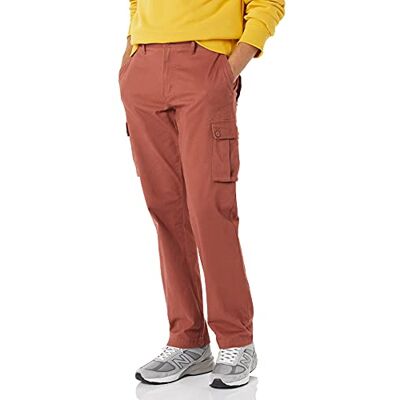 AE190190-Rdcly-30W x 32L Amazon Essentials Men's Spodnie cargo ze stretchem straight fit (dostępne w wersjach Big i Tall), Gliniany, 30W / 32L AE190190-Rdcly-30W x 32L Amazon Essentials Men's Spodnie cargo ze stretchem straight fit (dostępne w wersjach Big i Tall), Gliniany, 30W / 32L