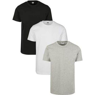 TB2684 Urban Classics M?ski T-shirt (opakowanie 3 szt.), wielokolorowy (Black/White/Grey 01563), 3XL TB2684 Urban Classics M?ski T-shirt (opakowanie 3 szt.), wielokolorowy (Black/White/Grey 01563), 3XL