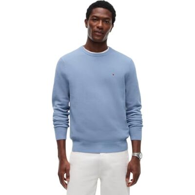 MW0MW36347 Tommy Hilfiger sweter męski, Niebieski (Brisk Blue), XL MW0MW36347 Tommy Hilfiger sweter męski, Niebieski (Brisk Blue), XL