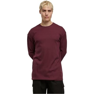 TB6418 Urban Classics Męska bluza z długim rękawem z długim rękawem, bawełna organiczna, dostępna w rozmiarach S-XXL, Cherry, M TB6418 Urban Classics Męska bluza z długim rękawem z długim rękawem, bawełna organiczna, dostępna w rozmiarach S-XXL, Cherry, M