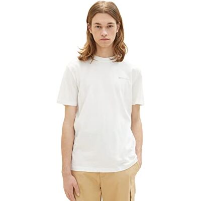 1036452 TOM TAILOR Denim Męski t-shirt, 12906-Wool White, XS, 12906 Wool White, XS 1036452 TOM TAILOR Denim Męski t-shirt, 12906-Wool White, XS, 12906 Wool White, XS