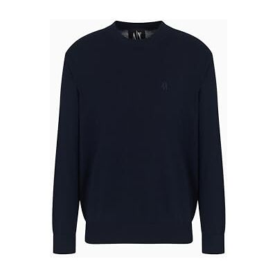 XM000338AF12291UB101 Armani Exchange Męski projekt ikony, sweter z haftowanym logo, Deep Navy, S XM000338AF12291UB101 Armani Exchange Męski projekt ikony, sweter z haftowanym logo, Deep Navy, S