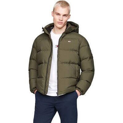 DM0DM19786 Tommy Jeans Męska kurtka puchowa TJM ESSENTIAL EXT , kolor zielony, XXL, Zielony (Fatigue Green), XXL DM0DM19786 Tommy Jeans Męska kurtka puchowa TJM ESSENTIAL EXT , kolor zielony, XXL, Zielony (Fatigue Green), XXL