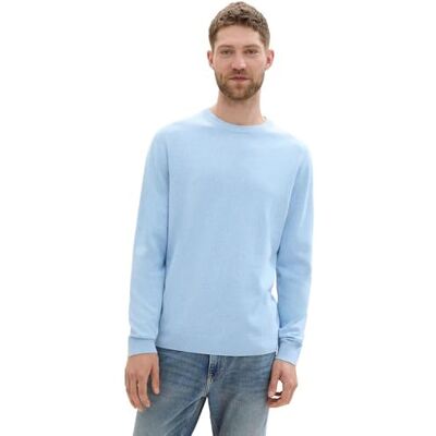 1039810 TOM TAILOR Sweter męski, 36302 Bright Wave Blue Melange, XL 1039810 TOM TAILOR Sweter męski, 36302 Bright Wave Blue Melange, XL